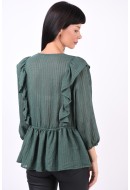 Women Blouse Only Carmakoma Carlondon 3/4 Ruffle Ponderosa Pine